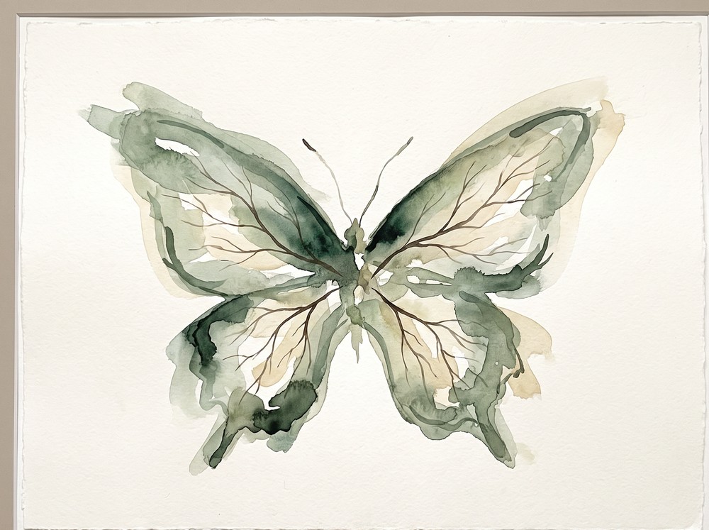 Abstract watercolor illustration of a butterfly with root-like veins, symbolizing the thyroid and the body's interconnected systems